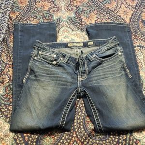 BKE Women’s Boot Cut Jeans in Dark Wash Blue